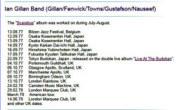 Tour Dates aug 77